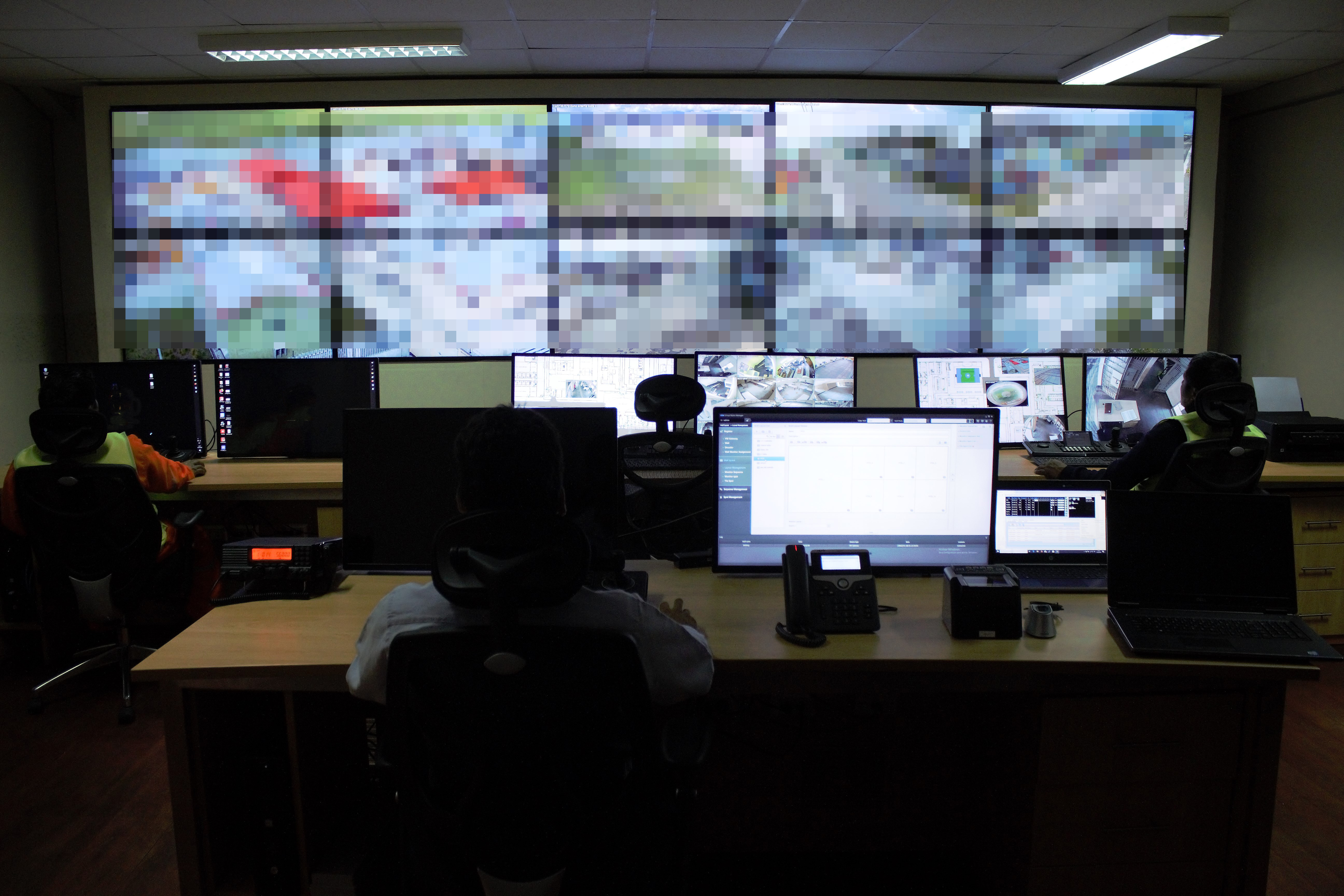 Sala de monitoreo de seguridad Fiberside